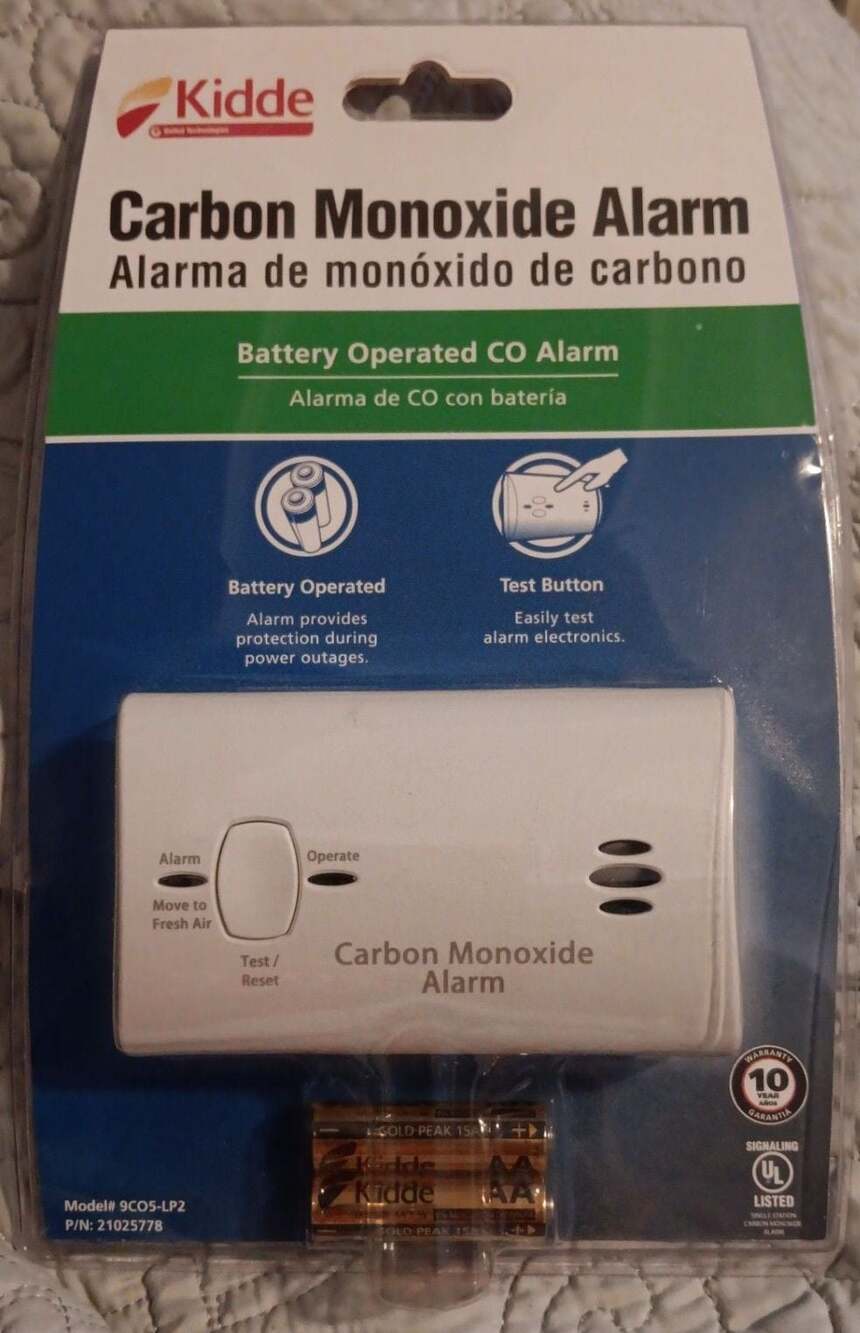 Kidde Battery Operated Carbon Monoxide Alarm Model 9CO5-LP2